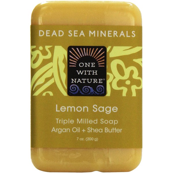 One With Nature, Dead Sea Mineral Bar Soap, Lemon Verbena, 7 oz