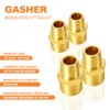 GASHER 26PCS Brass Pipe Fitting Kit, Hex Bushing, Reducer Adapter,