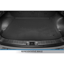 SMARTLINER All Weather Custom Fit Cargo Trunk Liner Floor Mat Behind 2nd Row Black for 2009-2015 Honda Pilot