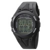 Clefer TE-D190-BK Men's Digital Wristwatch, Radio Control, Waterproof, Multi-functional, Urethane