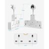Mscien Multi Plug Extension 3 Way 3 USB with Flexible