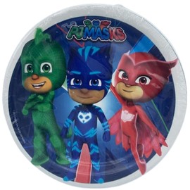 BeenSmile, PJ Masks 8 Plates 23 cm Disposable Plates for Kids Birthday Party Decorations