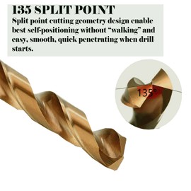 HSS Cobalt Drill Bit Double End 7/32 in. Stubby Body Drill Steel Metal Iron-10Pcs