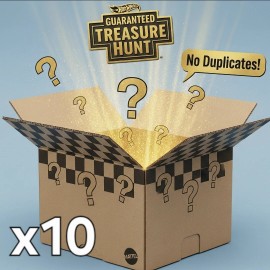 Hot Wheels Mystery Box Lot Of 10 Cars With Guaranteed Treasure Hunt (Random)