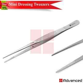 Medentra Set Of 3 Surgical Cotton & Tissue Forceps Medical Mini Dressing Thumb Tweezers
