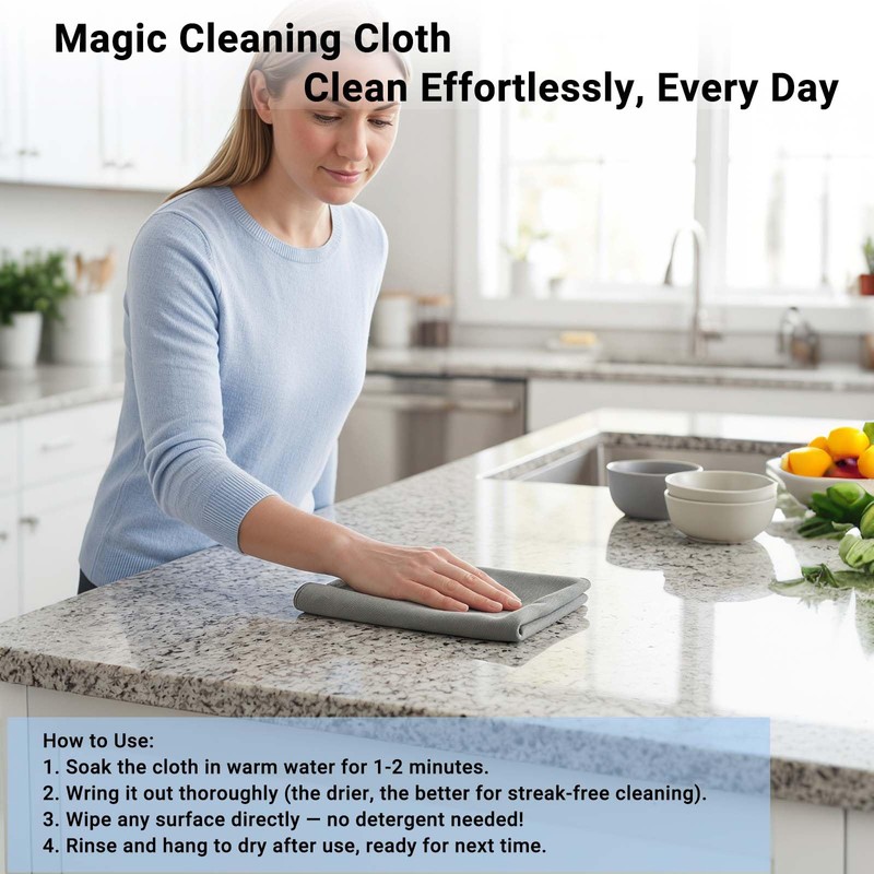 Thickened Magic Cleaning Cloth, 7 Pack Multi-Size
