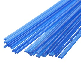 MECCANIXITY 20pcs 8 Inch Plastic Welding Rods PP Welding Strips Welder Rods for Car Bumper, Kayak Repair, Plastic Welder, Blue