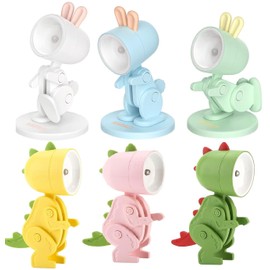Vercico Pack of 6 Animal Night Light Party Bags Children's Birthday Small Gifts for Children, Mini Animals Lamps Kawaii Guest Gift Girls Boys Random Colour