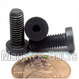 MonsterBolts - #10-32 x 1/2" Low Head Socket Screws, Alloy Steel, Black Oxide, 50 Pack