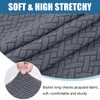 Smiry Waterproof Couch Cushion Covers, Stretch Jacquard Thick Sofa Cushion
