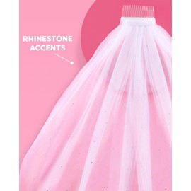 xo, Fetti Rhinestone Bachelorette Bride To Be Veil | Bach Party Accessory, Bride To Be Headband Decorations, White Headpiece Bridal Shower Gift, Engagement Supplies, Wedding, Bridesmaid Favors