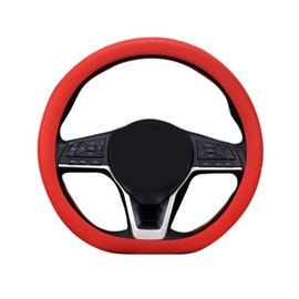 Universal Silicone Elastic Car Steering Wheel Cover Comfortable Grip for 13-16in for Car Truck SUV Accessory (Red)