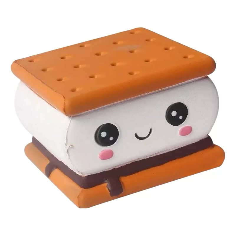 Muna Kit 3 Squishy Kawaii Olor Anti-estrés Pizza Galleta Mordisco