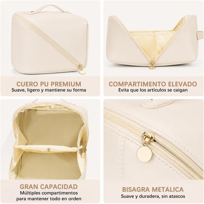 2 Piezas Bolsa de Cosméticos de Viaje, Makeup Bag de