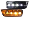 ZDEERAOTO Upgrade LED Front Bumper Fog light DRL Amber Sequential