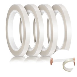 4 Rolls Clear Heat Resistant Tape, 108 ft Heat Resistant Tape for Sublimation Heat Transfer Resistant Press High Temperature Tape for Electronics Printing Vinyl Heat Circuit Board DIY Crafts(10mm)