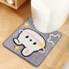 Tyrafry Cute U-Shaped Toilet Rug, Ultra Soft Microfiber Bathroom Rug