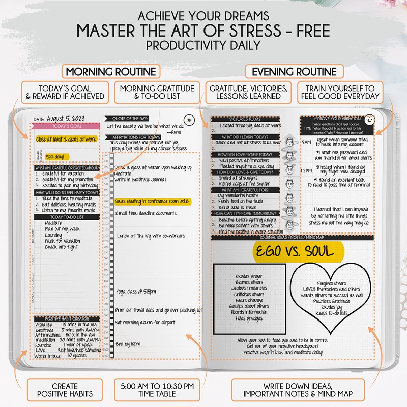 Self Care Journal - 5 Minute Mental Health & Manifestation
