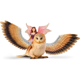 Schleich bayala Flying Fairy with Glam Owl Playset - Enchanting Magical Fairy and Pet Owl Figurine Playset, Imaginative Toy for Children Girls and Boys, Gift for Kids Age 5+
