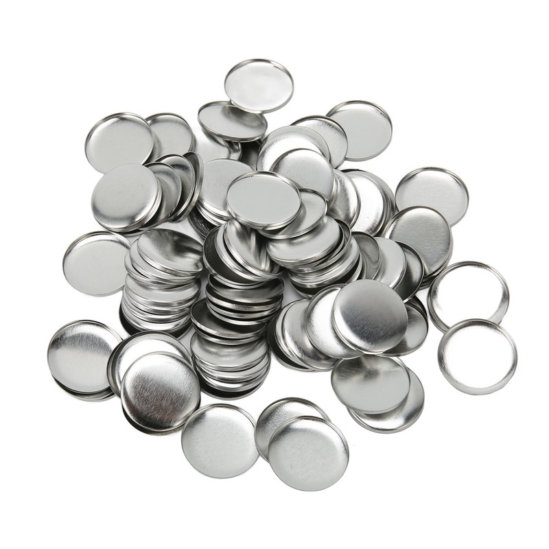 100 Sets Blank Button Badge Parts Set Round Shape Rust