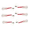 Offshore Fishing Gear: 4.5" Tuna Clone Rigs Red/White 6 pcs