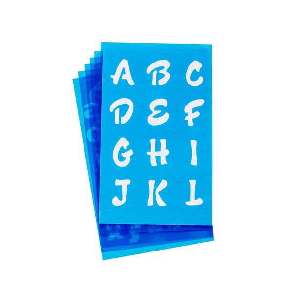 Westcott LetterCraft Stencil, Candy Font, 3/4-Inch and 1-Inch Characters (SC134/15840)