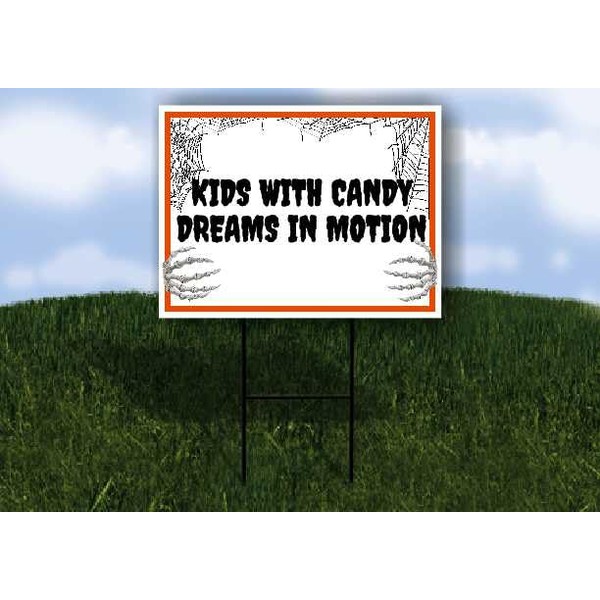 KIDS WITH CANDY DREAMS IN MOTION Halloween Skeleton No arrow