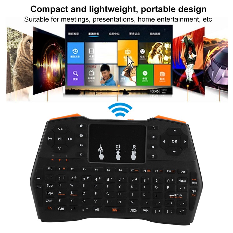 I8plus 2.4G Mini Wireless QWERTY Keyboard Multi Point Touchpad 3