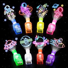 40 Pcs Space Theme Finger Lights Party Favors Glow in the Dark Light Up Toys Bulk for Outer Space Party Decorations Classroom Prizes Goodie Bags Stuffers Astronaut Party Supplies