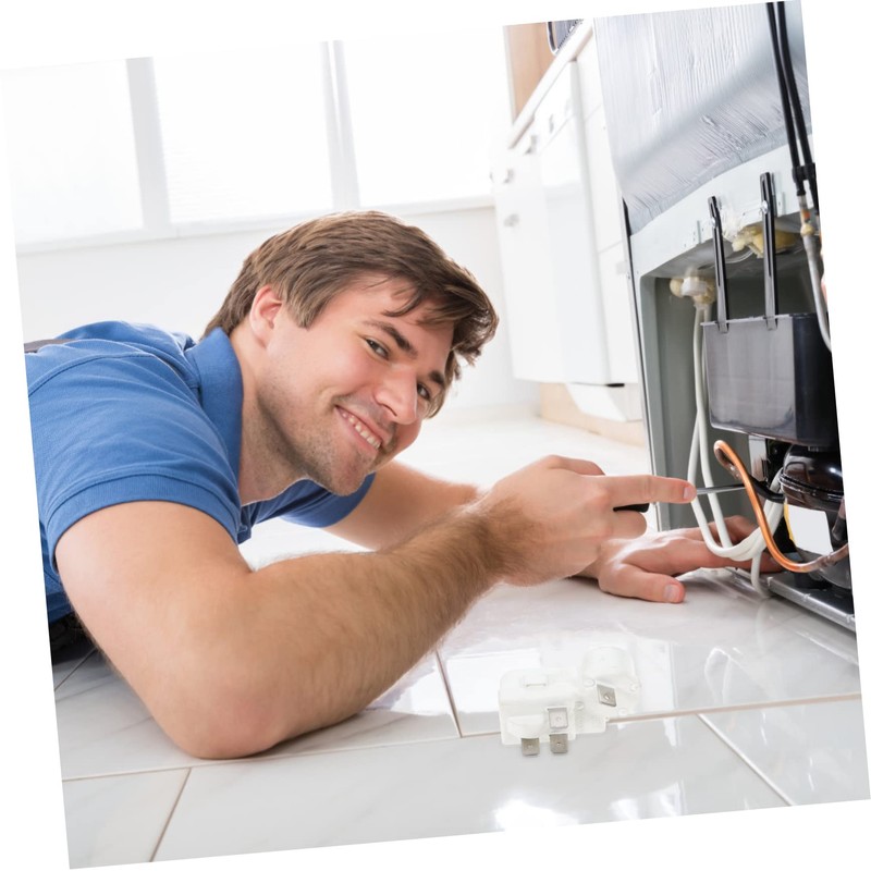 TEHAUX Refrigerator Compressor Starter Relay Mini Fridge Overload Protector Easy