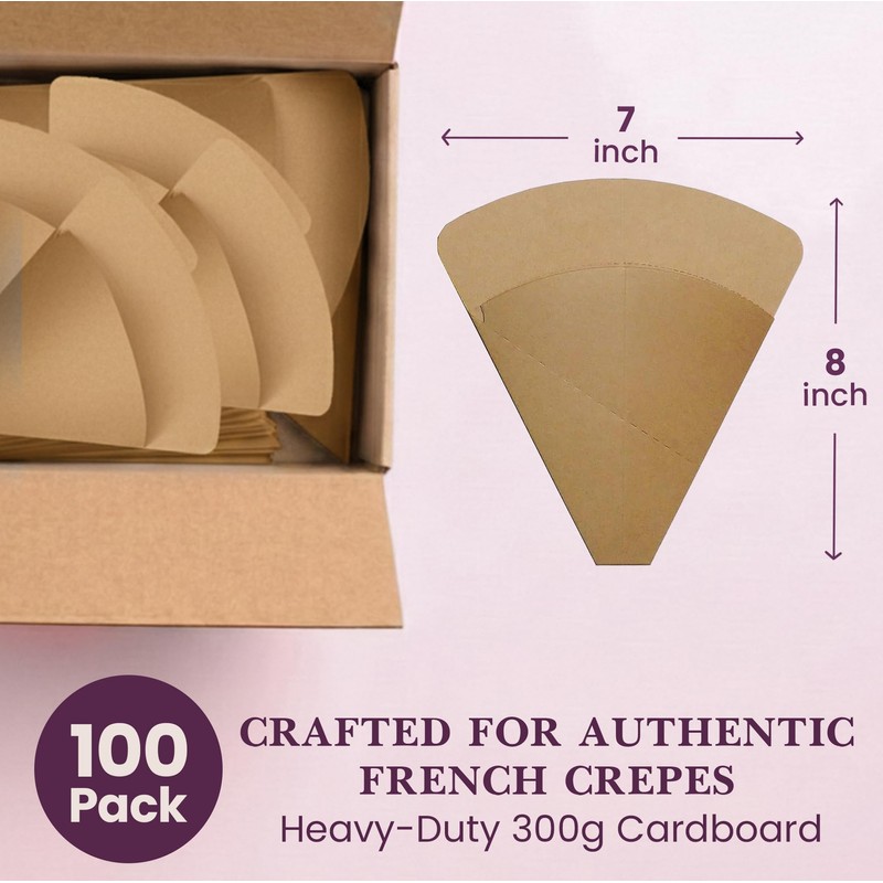 Friteshop Eco Kraft French Crepe Holder - Large Size –