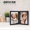 ORIVAN 5x7 Double Picture Frames Hinged Folding Photo Frames Vertical