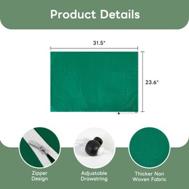 YATHO Plant Covers Freeze Protection 2 Packs 31.5" W X 47.3" H Thicker Large Outdoor Winter Frost Cloths Blankets with Zipper Drawstring, Reusable Garden Tree Cover Bags for Fruit Tree Shrub Potted