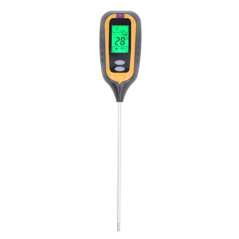 Soil Moisture Meter 4 in 1 Digital Backlight Plant Temperature