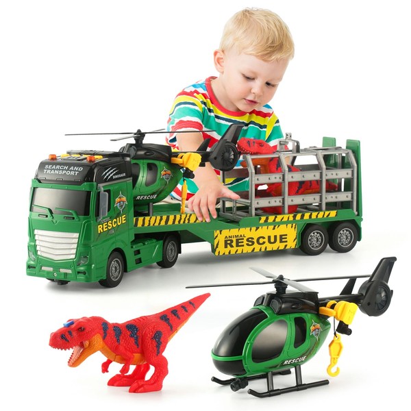 CSDCSD Tow Truck with Excavator and Dump Truck Toy for