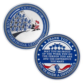 BHealthLife 5 Pcs Leadership Coins Set Appreciation Award Gift for Employee-Inspirational Coin Bulk Gifts for Coworker Staff Student
