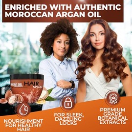 Argan Oil Hair Mask - Deep Conditioner Sulfate Free for Dry or Damaged Hair with Organic Jojoba Kernel Oil Aloe Vera Collagen and Keratin