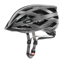 uvex i-vo cc Lightweight All-Round Helmet for Men and Women, Individual Size Adjustment, Expandable with LED Light, Black Carbon Look Matt, 56–60 cm