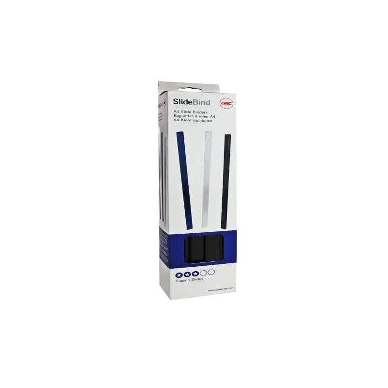 GBC Slide Binders A4 7 mm 30 Sheet Capacity Black