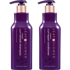 Leaf & Flower Instant Curl Refresh Shampoo & Repair Conditioner Duo 16.9 oz / 500 ml
