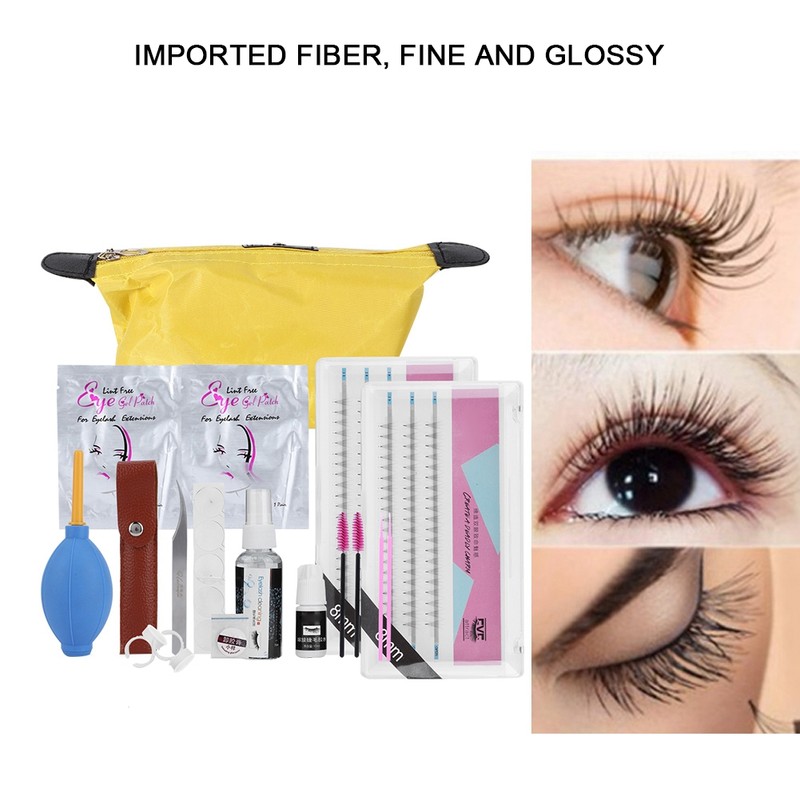 Eyelashes Grafting Tool Set Eyelash Extension Glue Tweezer False Eyelash
