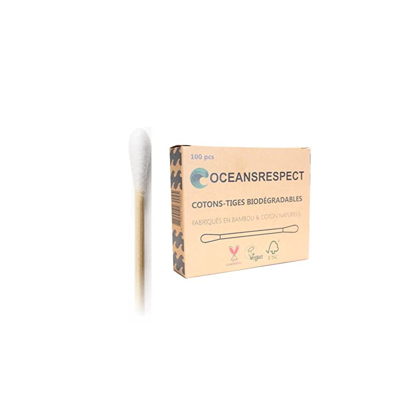 Bamboo Cotton Buds in White - Pack of 100