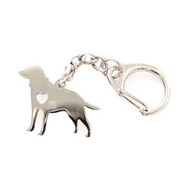 Miniblings Golden Retriever Dog Silver With Heart Ring Labrador