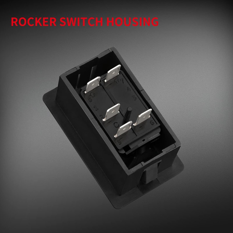 DaierTek 1-Slot Rocker Switch Panel Housing Holder Black Plastic Single