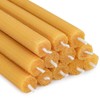 12 PCS Beeswax Taper Candles Hand Rolled - Smokeless Dripless