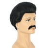 Adult Short Mens Black 70s80s Rocker Wig Anime Wig