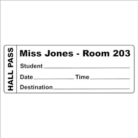 PrettySweetParty Hall Pass Stamp - Teacher Stamp for Elementary, Middle, High School. Self Inking Stamp. Teacher School Supplies, Back to School, Rubber Stamp