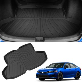 powoq TPE Trunk Mat Compatible with 2022-2025 Honda Civic Sedan Cargo Liners All Weather Cargo Mat Trunk Liner Replacement for 2022 2023 2024 2025 Honda Civic Accessories (Fit Sedan, Rear Trunk Mat)