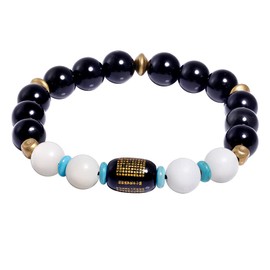 Wizock Feng Shui Black Obsidian Bodhi Root Bracelets Wealth Jewelry Stretch Unisex Mens Bracelet Yoga Meditation Relaxation Gifts for Women