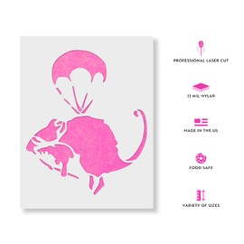 Parachuting Rat Banksy Stencil - Banksy Prints, Banksy Wall Art, Graffiti Stencil, Banksy Stencil, Banksy Graffiti